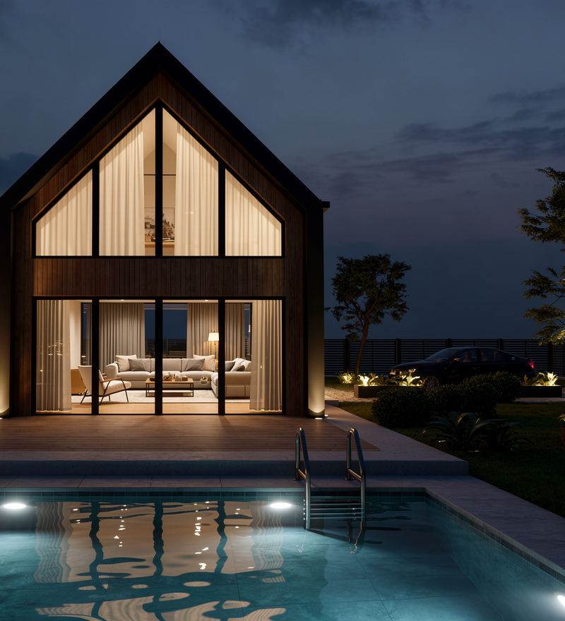 Projekt domu rekreacyjnego 70m²