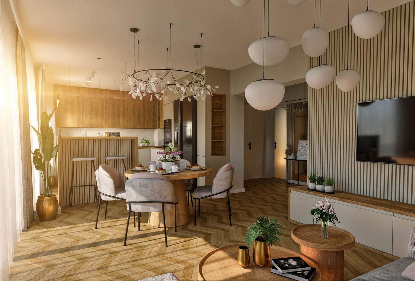 Projekt wnętrza domu pod Piotrkowem Trybunalskim